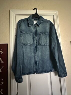 Old Navy Blue Denim Zip Jacket